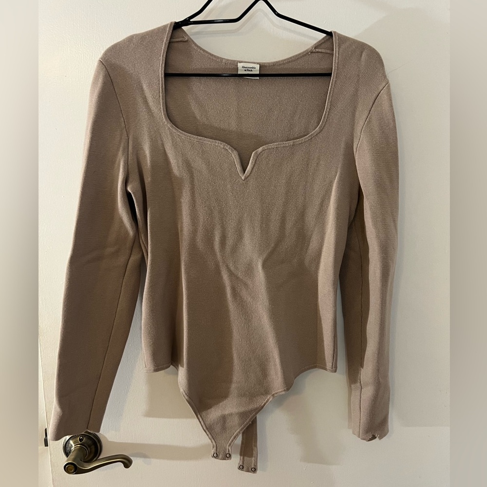 Abercrombie & Fitch Bodysuit Taupe with imperfection